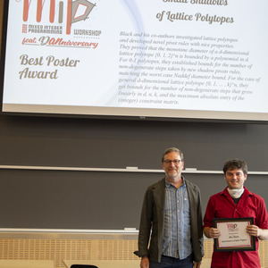 Jon Lee (Poster Competition jury Chair) with Best Poster awardee Alex Black